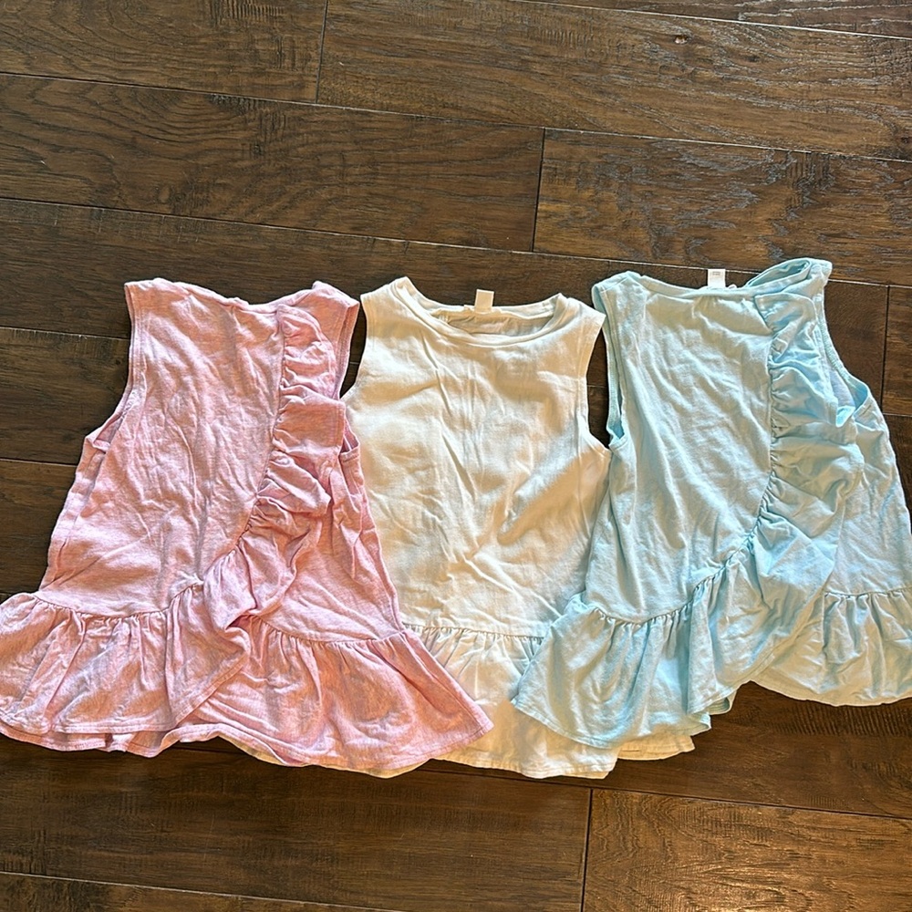 Crewcuts ruffle back tanks